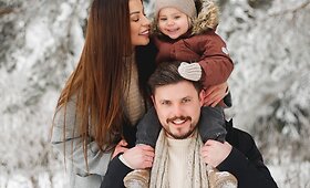 Žieminė Evelinos ir Ovidijaus Petrauskų &scaron;eimos fotosesija