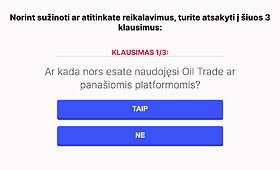 Socialiniuose tinkluose platinamame melagingame puslapyje raginama praeiti testą