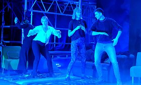 Repeticijos i&scaron; būsimosios Lietuvos nacionalinio dramos teatro premjeros &bdquo;Miegantys&ldquo;