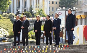 Galingiausių Europos valstybių vadovai atvyko į Kyjivą