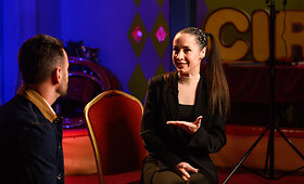 Ingrida Kazlauskaitė TV laidos filmavime