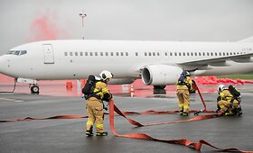 Civilinės saugos pratybos Vilniaus oro uoste