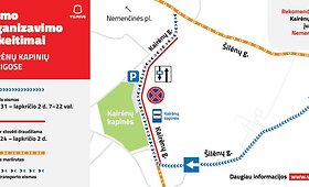 Eismo ribojimai prie sostinės kapinių