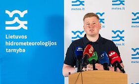 Spaudos konferencija dėl audros
