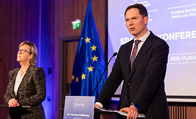 LR finansų ministro ir Europos Komisijos narės spaudos konferencija