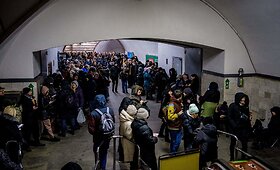 Kyjivo gyventojai slepiasi nuo rusų raketų