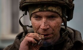 Ukrainos gynėjai prie Bachmuto