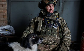 Ukrainos kariuomenė pozicijose prie Bachmuto