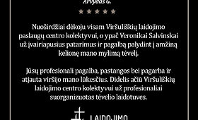 &bdquo;Laidojimo paslaugų centras&ldquo; klientų atsiliepimai