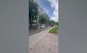 A. Mickevičiaus g. Vilniuje dega automobilis
