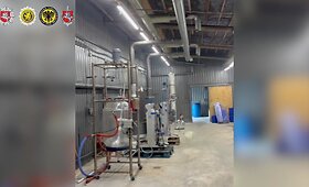 Pamatykite, kaip atrodė viena didžiausių Baltijos &scaron;alyse sintetinių narkotikų gamybos laboratorijų