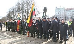 Klaipėdoje protestavo pareigūnai