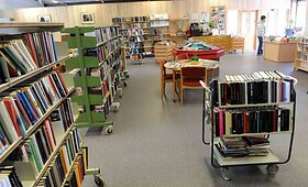 Norvegijos kalnų miestelio biblioteka