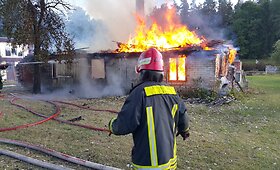 Kalėnuose sudegė gyvenamasis namas