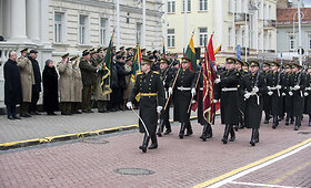 I&scaron;kilminga Vasario 16-osios ceremonija prie Kra&scaron;to apsaugos ministerijos