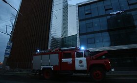 Vilniaus ugniagesiai i&scaron;kviesti į statomą naują banko pastatą sostinės centre