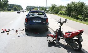 Vilniuje motoroleris taranavo &bdquo;Pontiac&ldquo;