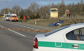 Anyk&scaron;čių rajone į avariją pateko užsieniečius vežęs autobusas