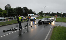 Per avariją Vilniuje sužalota taksi keleivė
