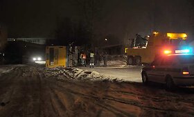 Apsivertęs autobusas Vilniuje užblokavo gatvę