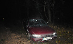 Vilniaus pakra&scaron;tyje nuo kelio nuslydo automobilis