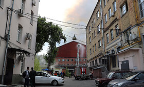 Maskvos centre &ndash; didelis gaisras pramonės pastate