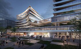 Kaip atrodys verslo centras &bdquo;Business Stadium Central&ldquo; buvusioje Žalgirio stadiono aik&scaron;telėje, Vilniuje