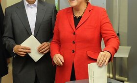 Vokiečiai balsuoja visuotiniuose rinkimuose