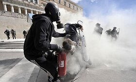Demonstracija Graikijos sostinėje virto riau&scaron;ėmis