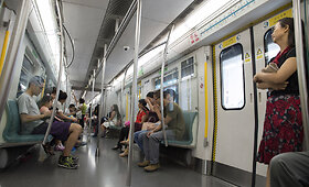 Pekino metro savaitgalį 