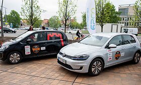 Elektromobilių lenktynės Vilnius-Palanga: įspūdingiausi kadrai