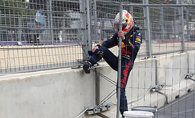 Lyderio Maxo Verstappeno avarija sprogus ratui Baku, Formulės 1 GP