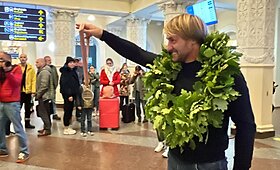 Pasaulio čempiono Laisvydo Kanciaus sutiktuvės Vilniuje
