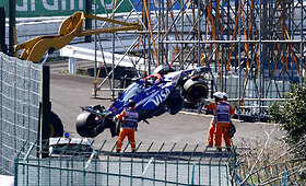 Alexo Albono ir Danielio Ricciardo susidūrimas Japonijos F1 lenktynėse