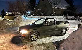 Vytauto kabrioletas &bdquo;Ford Escort&ldquo; važiuoja ir žiemą