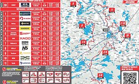 Rally Auk&scaron;taitija greičio ruožų žemėlapiai