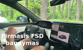 &bdquo;Tesla&ldquo; Full-Self Driving (FSD) Supervised funkcijos testas: kas veikia puikiai, o kur reikia patobulėti?