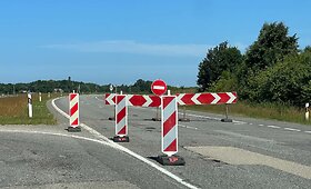 Spūstys prie Palangos dėl kelio remonto