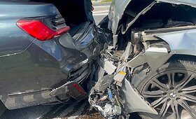 BMW avarija ties Kaunu sukėlė didžiulę spūstį