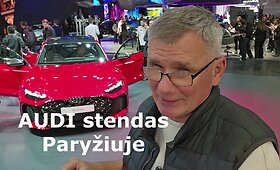 &bdquo;Audi&ldquo; stendas Paryžiaus automobilių parodoje 2026 m.