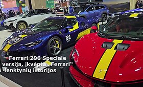 Prabangiausi automobiliai Paryžiaus parodoje: Ferrari, Bugatti, Lamborghini, McLaren