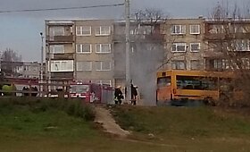 Žvėryne degė autobusas