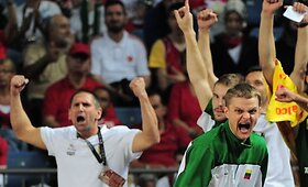 Lietuvos krep&scaron;inio rinktinės džiaugsmo &scaron;okis Stambule
