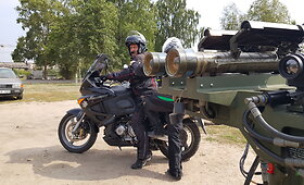 &bdquo;Mototurizmo ralio&ldquo; dalyviai Oro gynybos batalione Radvili&scaron;kyje