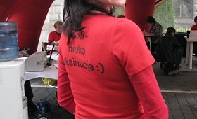 Nematoma &bdquo;Vilniaus maratono&ldquo; dalis: donorystės zonos ir dirbtinio kvėpavimo treniruoklis