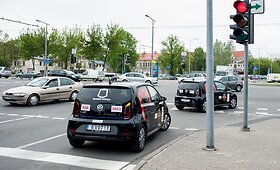 Elektromobilių lenktynių startas Vilniuje