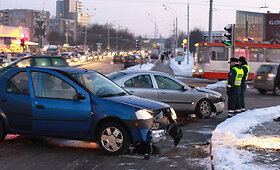 Per automobilių susidūrimą Vilniuje sužeisti du žmonės