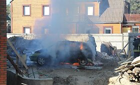 Palangoje degė automobilis