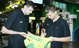 Lietuvos rinktinės palydėtuvės Vilniaus oro uoste