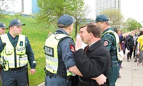 P.Gražulio susirėmimas su policija per seksualinių mažumų eitynes